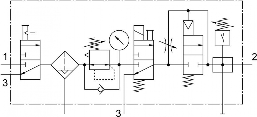 MSB6-1/2:C3J4D1A1F3-WP Блок подготовки воздуха, комбинация