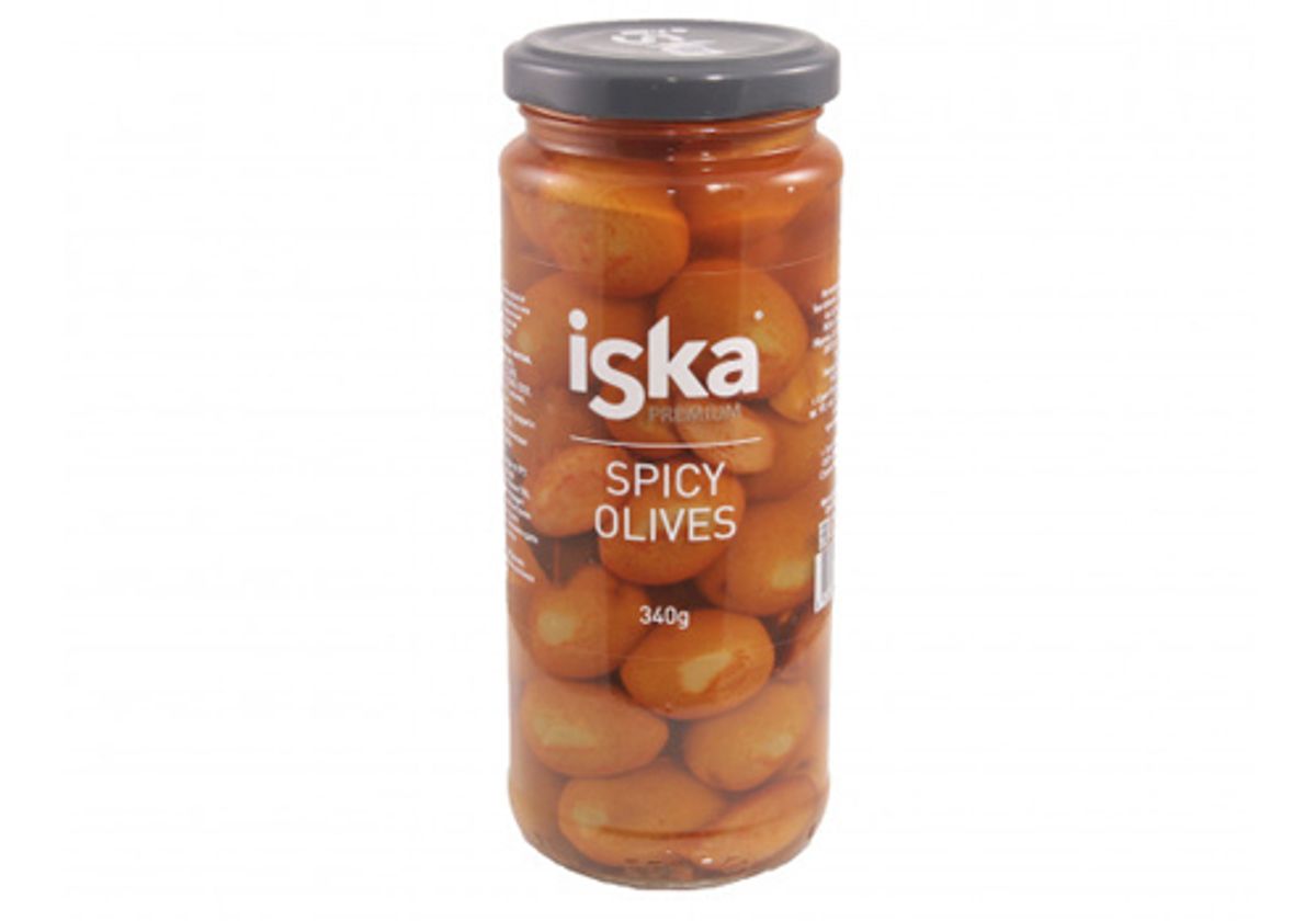 Острые оливки с косточкой Iska, 340г