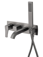 Смеситель для ванны встраиваемый WONZON & WOGHAND FLEX, Темный графит (WW-88889072-BGM)