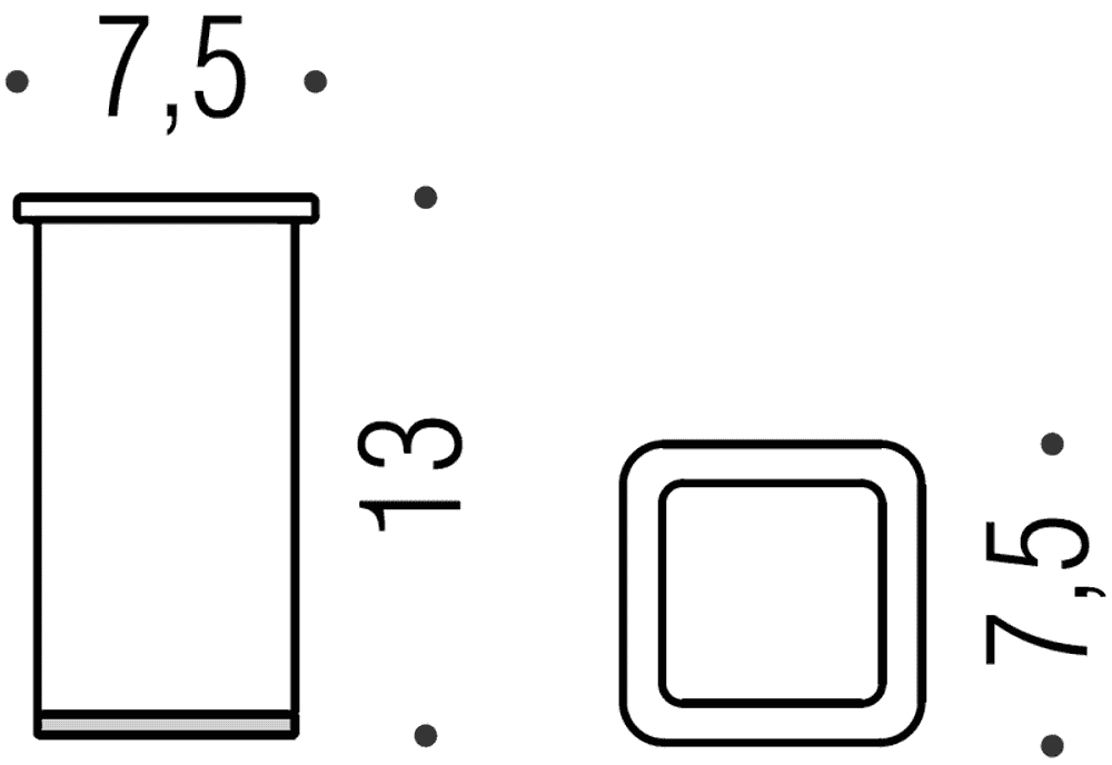 Стакан настольный Colombo Lulu B6241GL, золото схема
