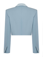 Жакет короткий с лацками из атласа