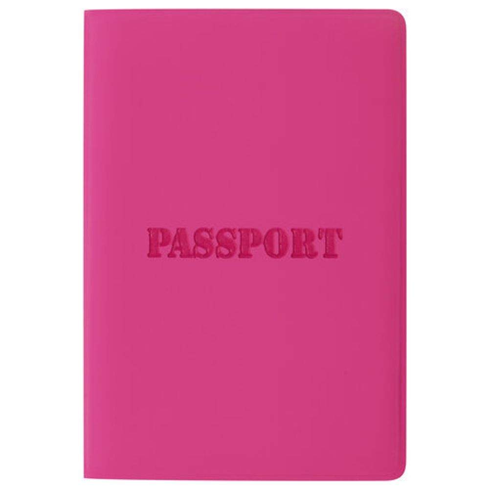 Обложка для паспорта STAFF, мягкий полиуретан, "ПАСПОРТ", розовая, 237605