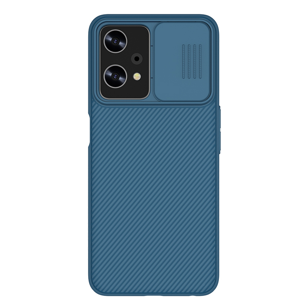 Чехол синего цвета с защитной шторкой для камеры на OnePlus Nord CE2 Lite 5G, Nillkin серия CamShield Case