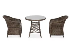 "Эспрессо-80 R" обеденная группа плетеная, цвет коричневый