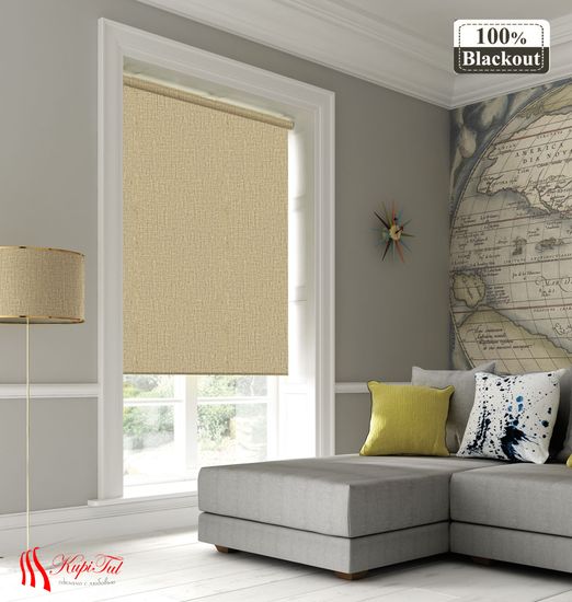 Рулонная штора Классик Блэкаут (бежевый)