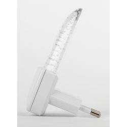 Ночник - светильник светодиодный ЭРА NN-619-LS-W в розетку с датчиком освещенности белый