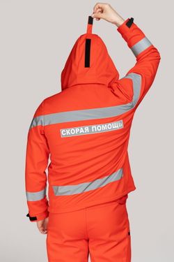 Куртка демисезонная мужская Скорая помощь MedicLine SOFTSHELL красная