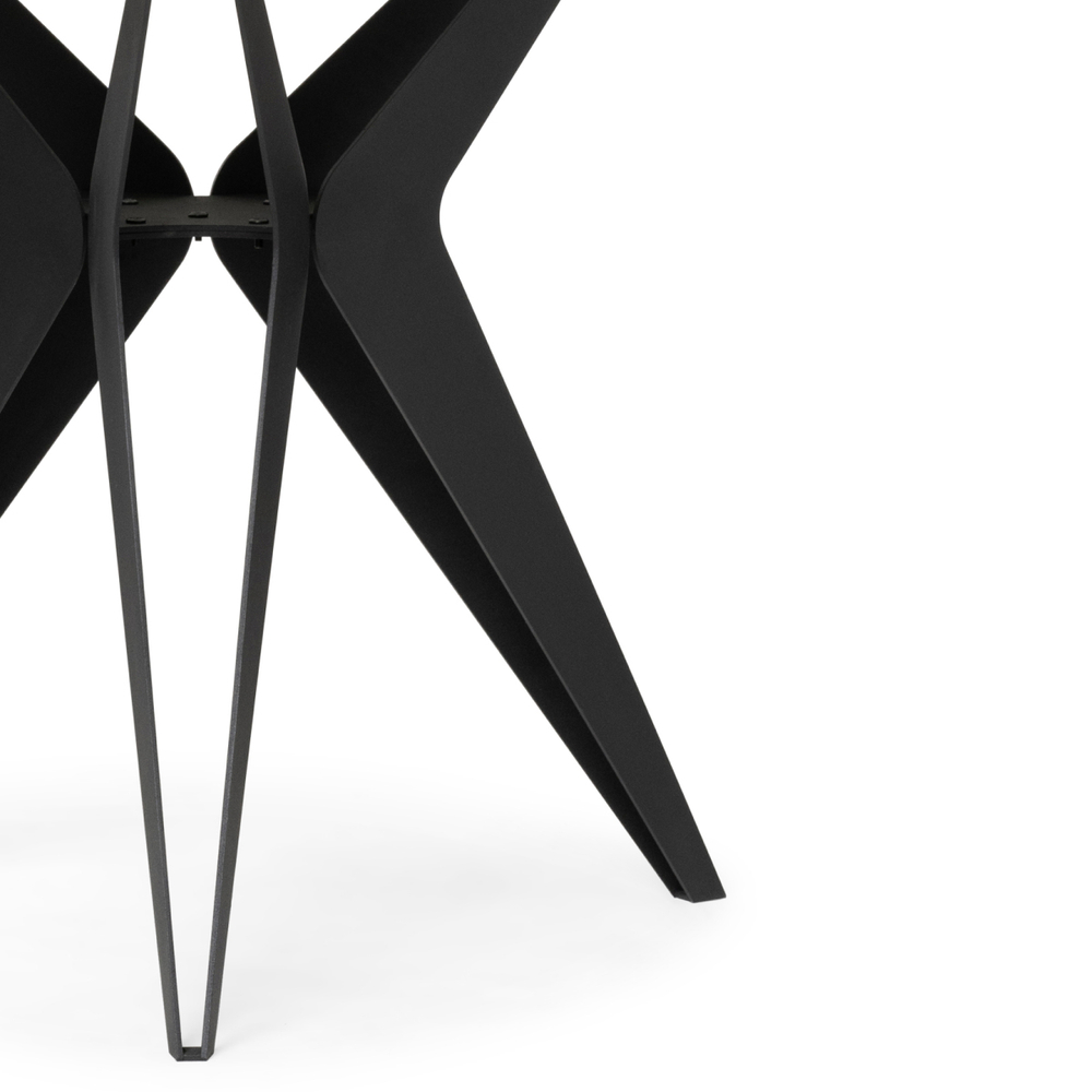 Стол деревянный Woodville Рикла 100х76 орех кантри, черный, ножки черные