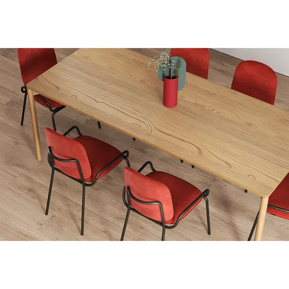 Стул Ror, Double Frame, темно-красный велюр