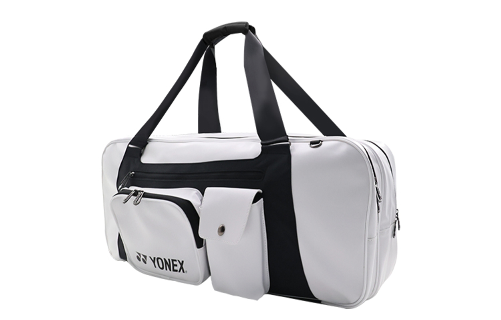 YONEX Fabric Gym Bag Unisex Black White