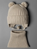 Шапка с завязками и снуд детская, осень