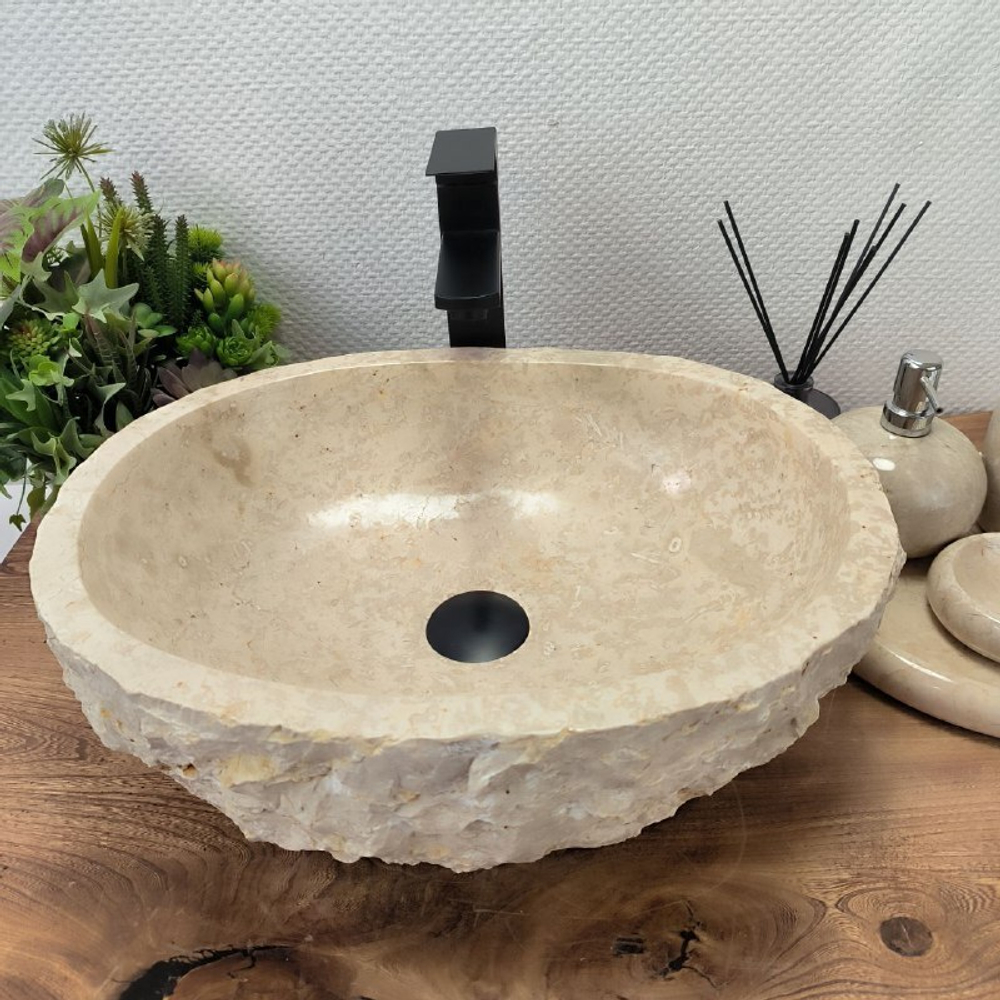 Раковина из мрамора Erozy Cream EM-62661 (48*39*15) 124