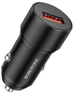 Автомобильное зарядное устройство 1 USB Borofone BZ19A, Wisdom, 18Вт, QC3.0, цвет: чёрное