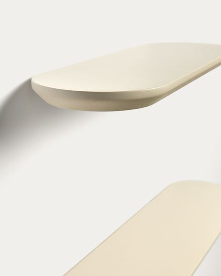 Комплект из 2 полок Arely из МДФ с бежевым лаковым покрытием, 35 см/55 см