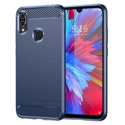 Чехол для Xiaomi Redmi Note 7 (Note 7S, Note 7 Pro) цвет Blue (синий), серия Carbon от Caseport