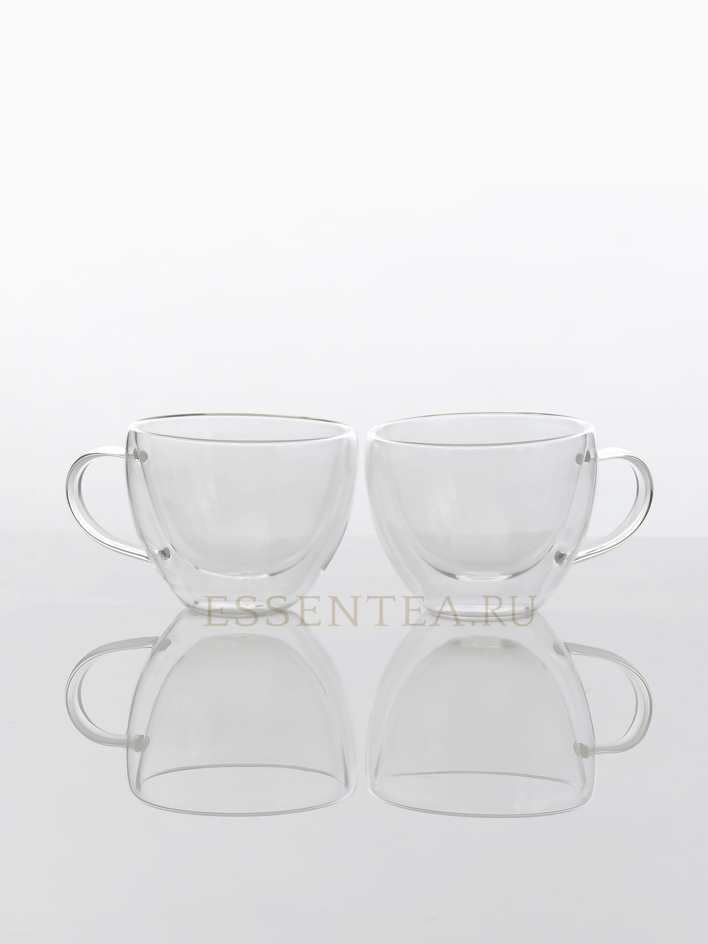 Чашка из боросиликатного стекла с двойными стенками и с ручкой 280 мл