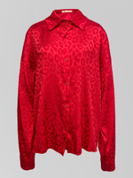 Рубашка Mirana 10710 удлиненная атласная леопардовый принт