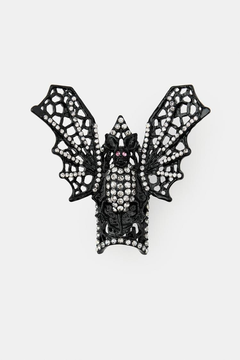 ZARA БОЛЬШОЕ КОЛЬЦО «ЛЕТУЧАЯ МЫШЬ», ЧЕРНЫЙ