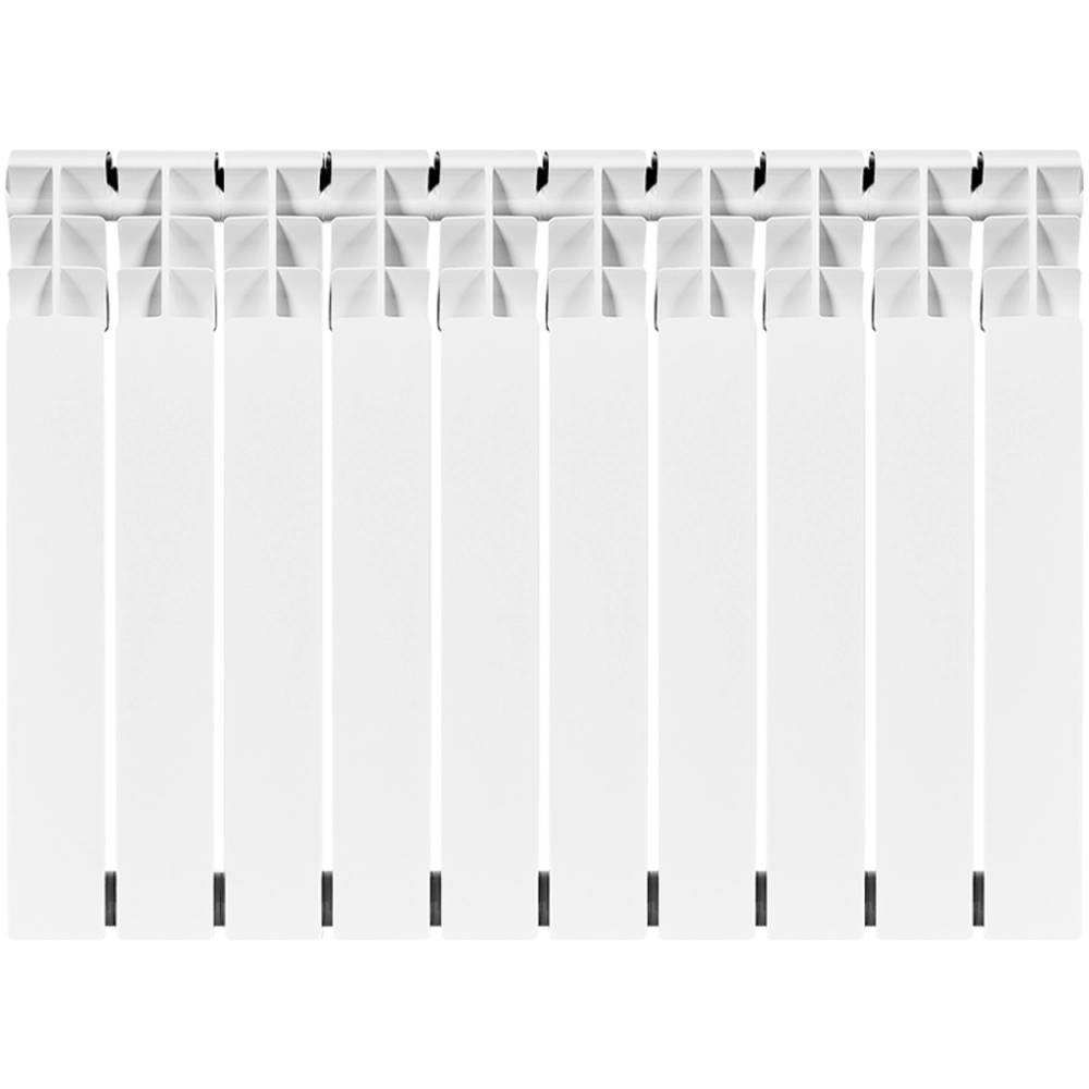 Радиатор биметаллический ROMMER Optima Bm 500 - 10 секций (подключение боковое, цвет белый)