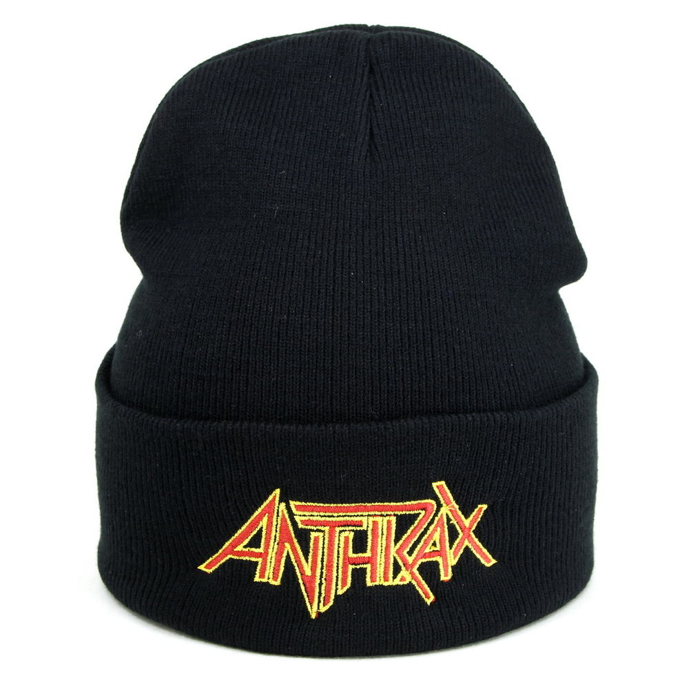 Шапка зимняя с вышивкой группы Anthrax