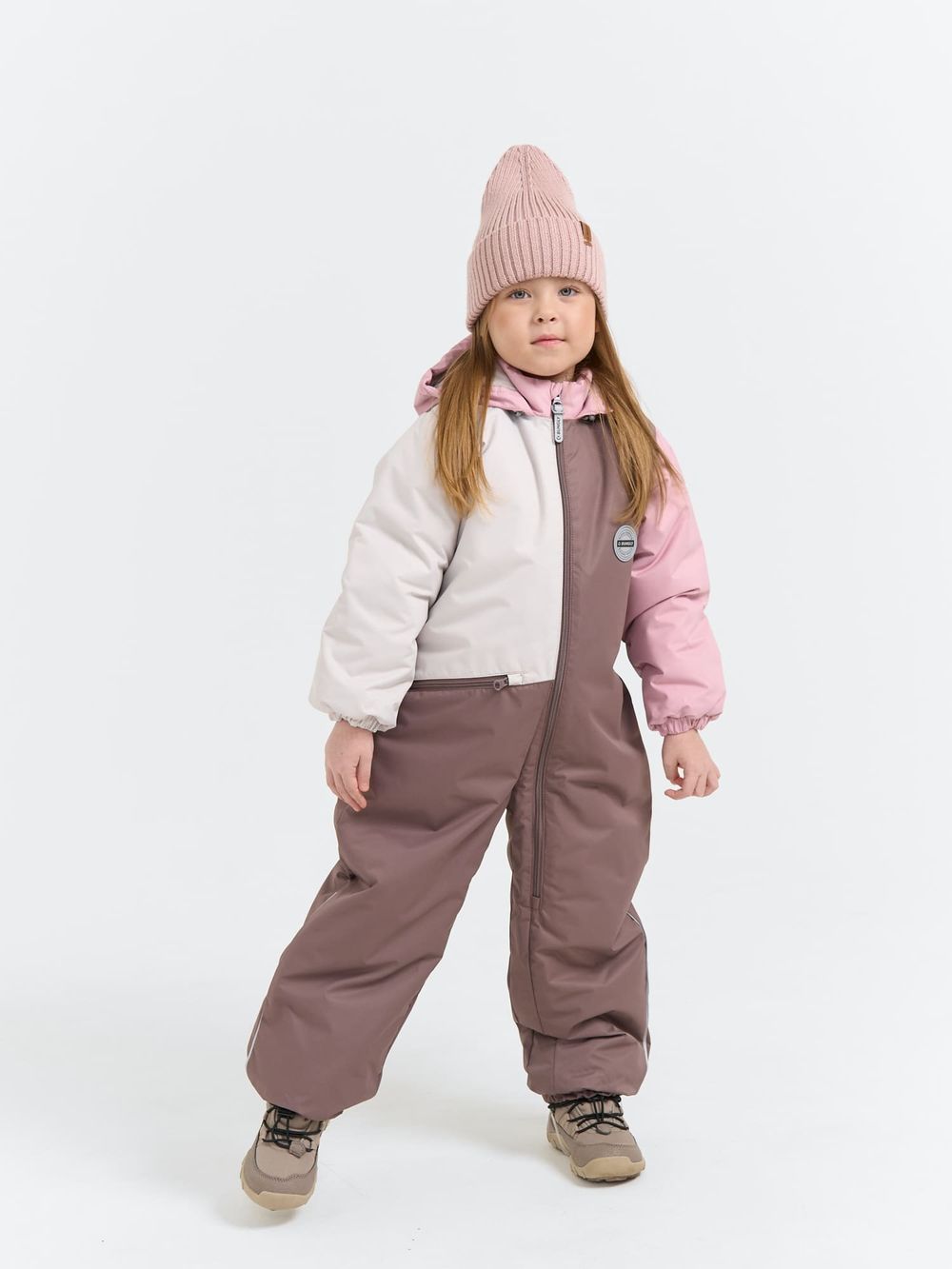 Комбинезон демисезонный Колор блок "Мокко"