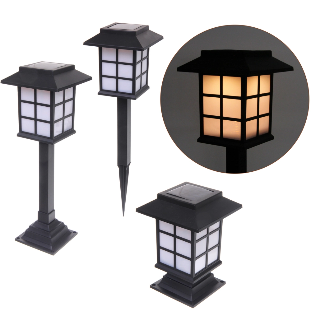 Фонарь садовый «Винтаж» 19,5*13,5 см (h-40 см), на солнечной батарее (свечение теплый белый) 9 LED