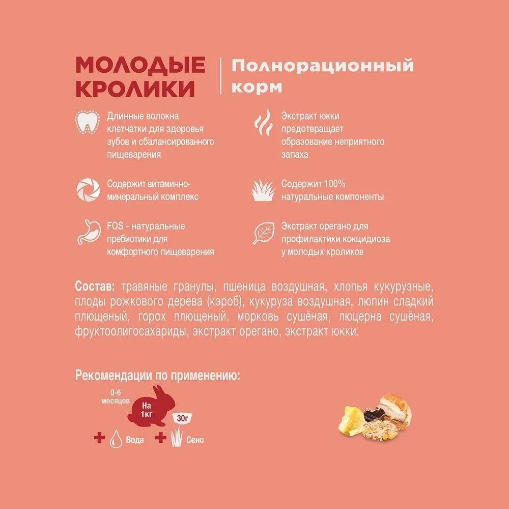 Сухой корм Little One для молодых Кроликов, 900 г