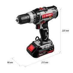 Аккумуляторный шуруповерт "ЗУБР" ДШЛ-141 К