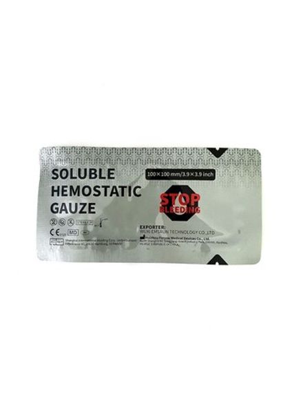 Гемостатическая марля, 100х100 mm, Rhino Rescue