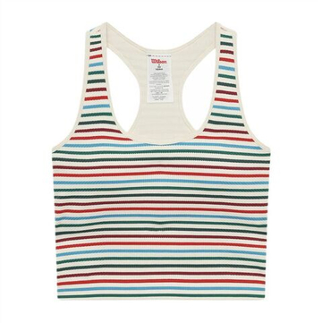 Женский топ теннисный Wilson Everyday Brami - sandrift stripe