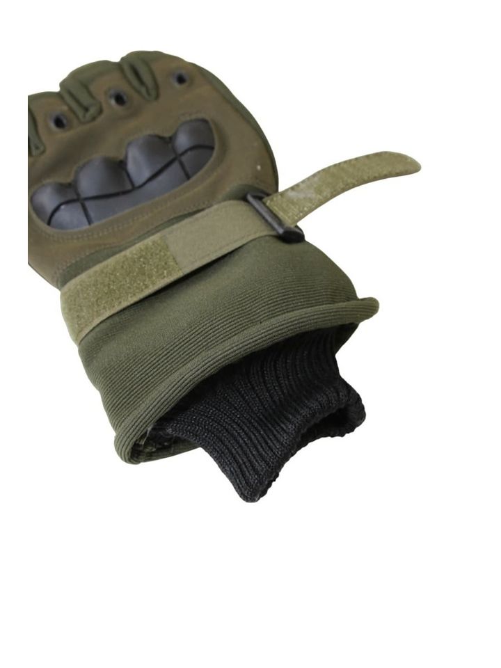 Перчатки стрелковые тактические утепленные с манжетой OKL (олива)