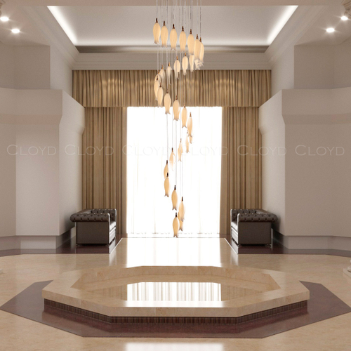 Люстра Cloyd ARGANA C31 / выс. 270 см - керамика - E14 - белый (арт.11239)