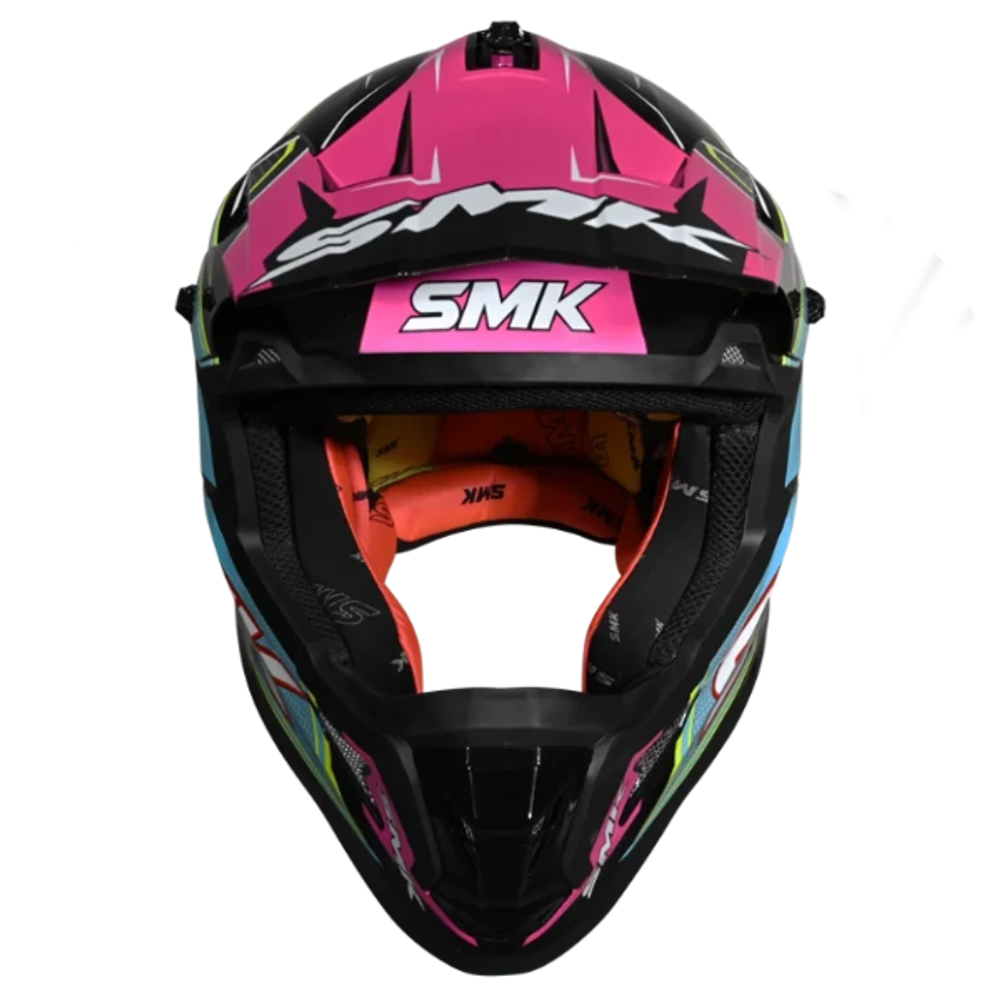 Шлем SMK ALLTERRA MAVERIX, цвет розовый/голубой/желтый (M)