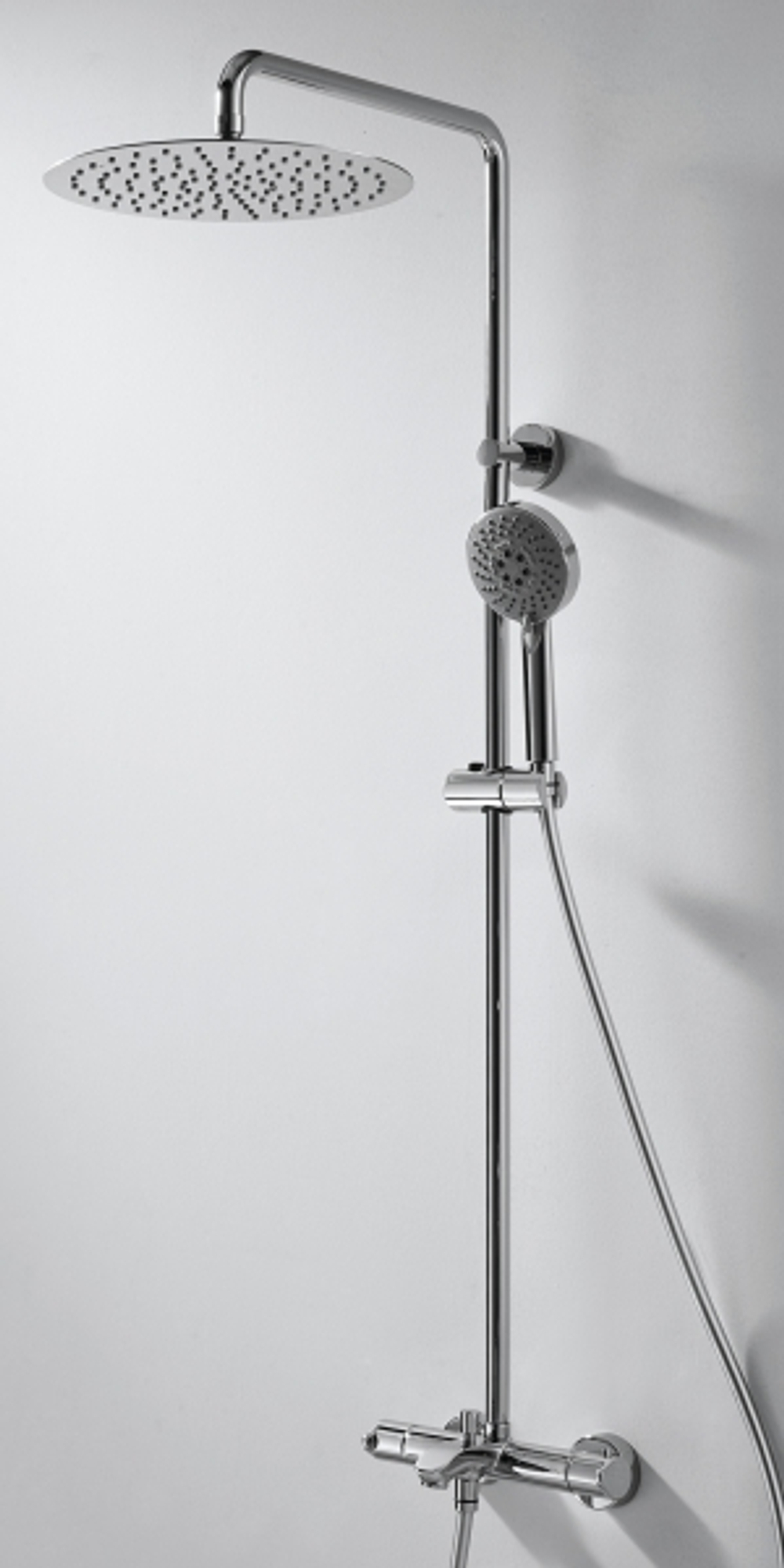 Душевая колонна с термостатическим смесителем для ванны Bravat Waterfall