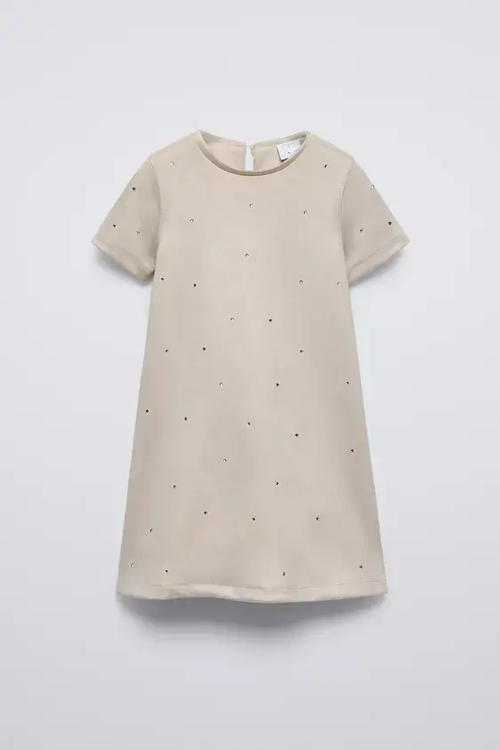 ZARA ПЛАТЬЕ ИЗ ИСКУССТВЕННОЙ ЗАМШИ, КАМЕННО-СЕРЫЙ