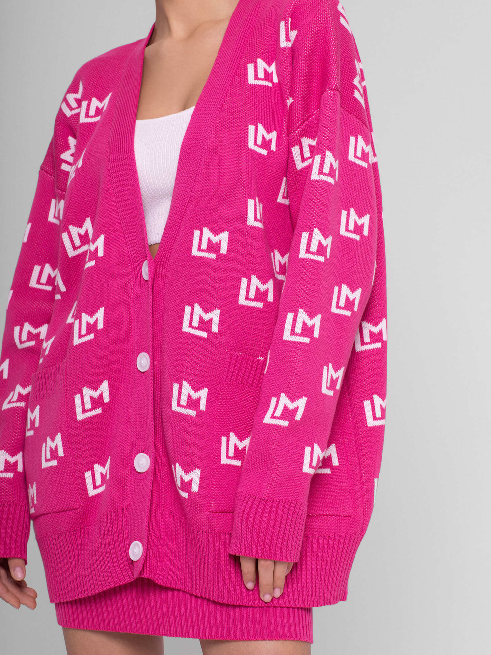 Кардиган вязаный с лого ML