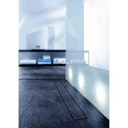 Дренажный канал 100 см TECE TECEdrainline прямой,  для укладки натурального камня, с решеткой, серебристый металлик 651000