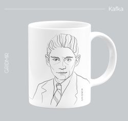 Кружка с принтом минимализм "Кафка"