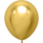 Шар (18"/46 см) Золото, хром 1 шт.
