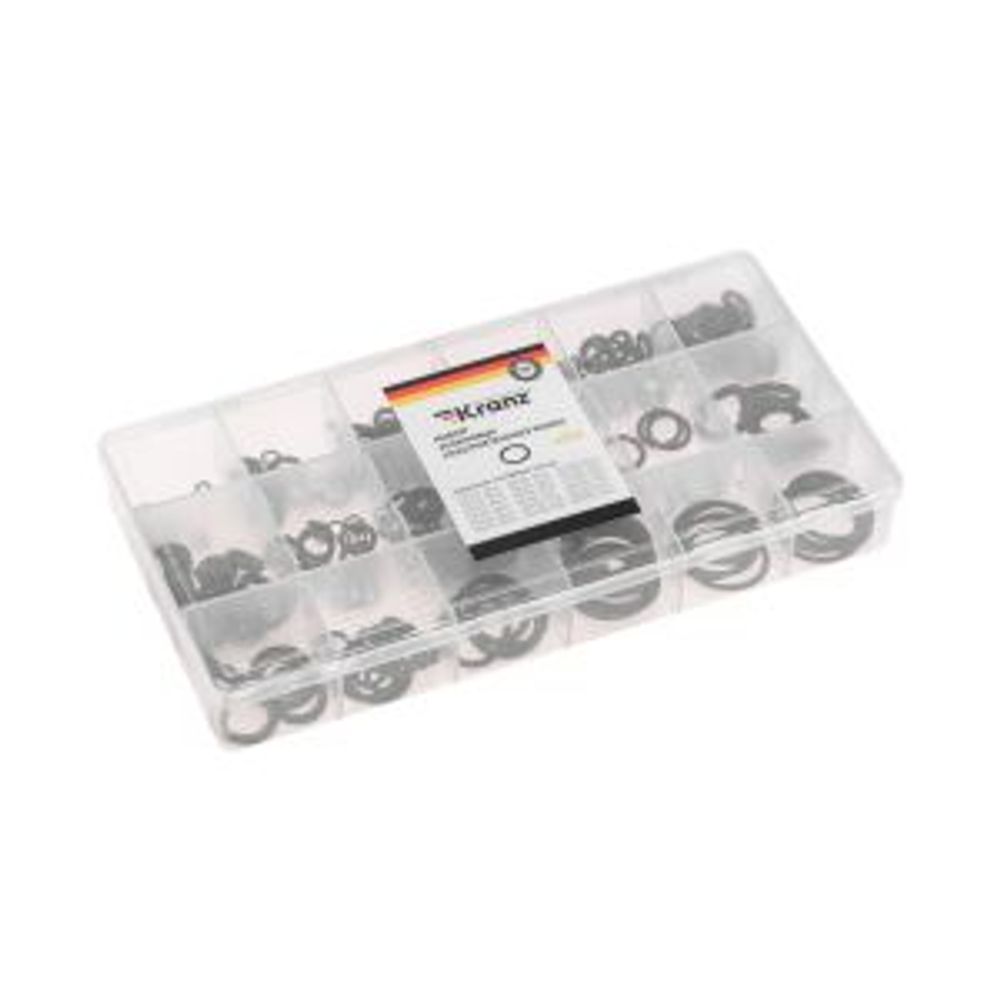 Набор резиновых уплотнительных колец 3-22мм (225 шт/уп) KRANZ