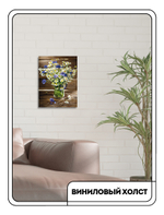 Картина "Букет ромашек и васильков в вазе"