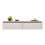 Тумба под телевизор подвесная Туя светлая/Кашемир Рэя 200х32х30 см