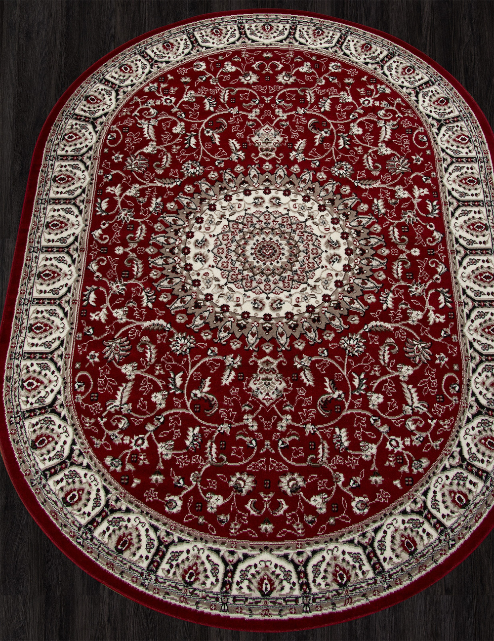 Ковер D409 - RED - Овал - коллекция GAVANA размер 100*200 см