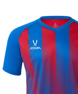 Футболка игровая Jogel Camp Striped Jersey-K, красный R2/синий Z2