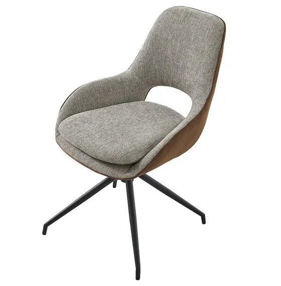 Крутящийся стул Tess бежевый с коричневым