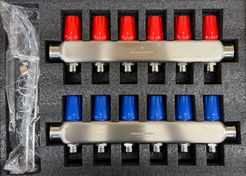 Коллекторная группа из нержавеющей стали (без  расходомеров и без евроконуса) 6 вых. Ecosystem