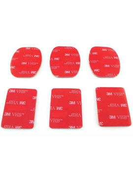 Двухсторонний 3М скотч для клеящихся прямых и изогнутых платформ площадок GoPro (набор 6шт)