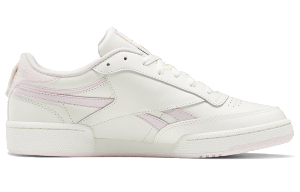 Kakao x Reebok Club C synthetic leather, artificial leather, comfortable, non-slip, wear-resistant, lightweight, low-top sneakers for men and women, white pink