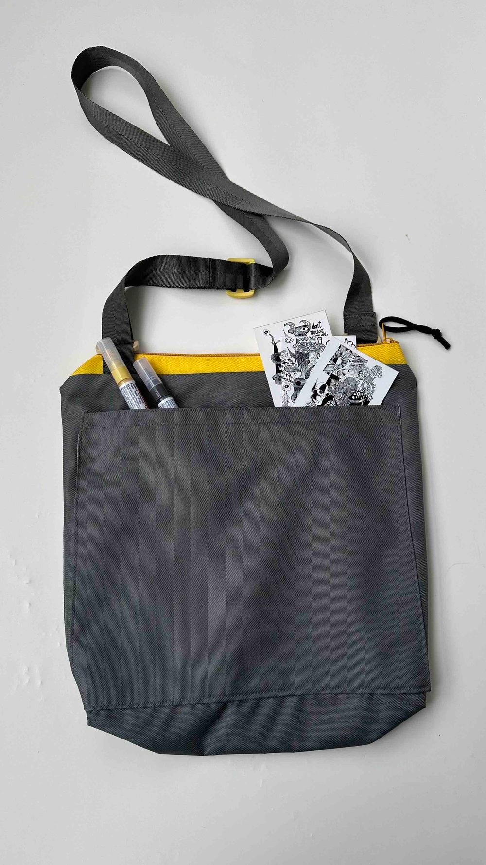 Сумка Klumba Кросс-боди L желто-серая