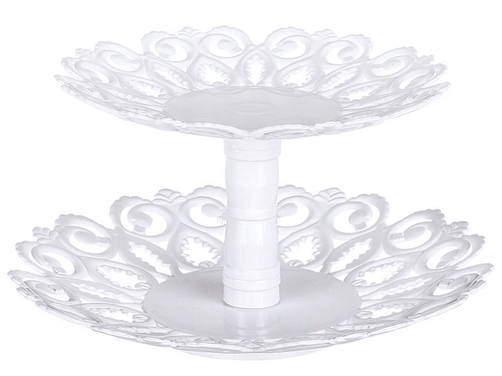 Фруктовница "Мелодия" 2-х ярусная (белая)